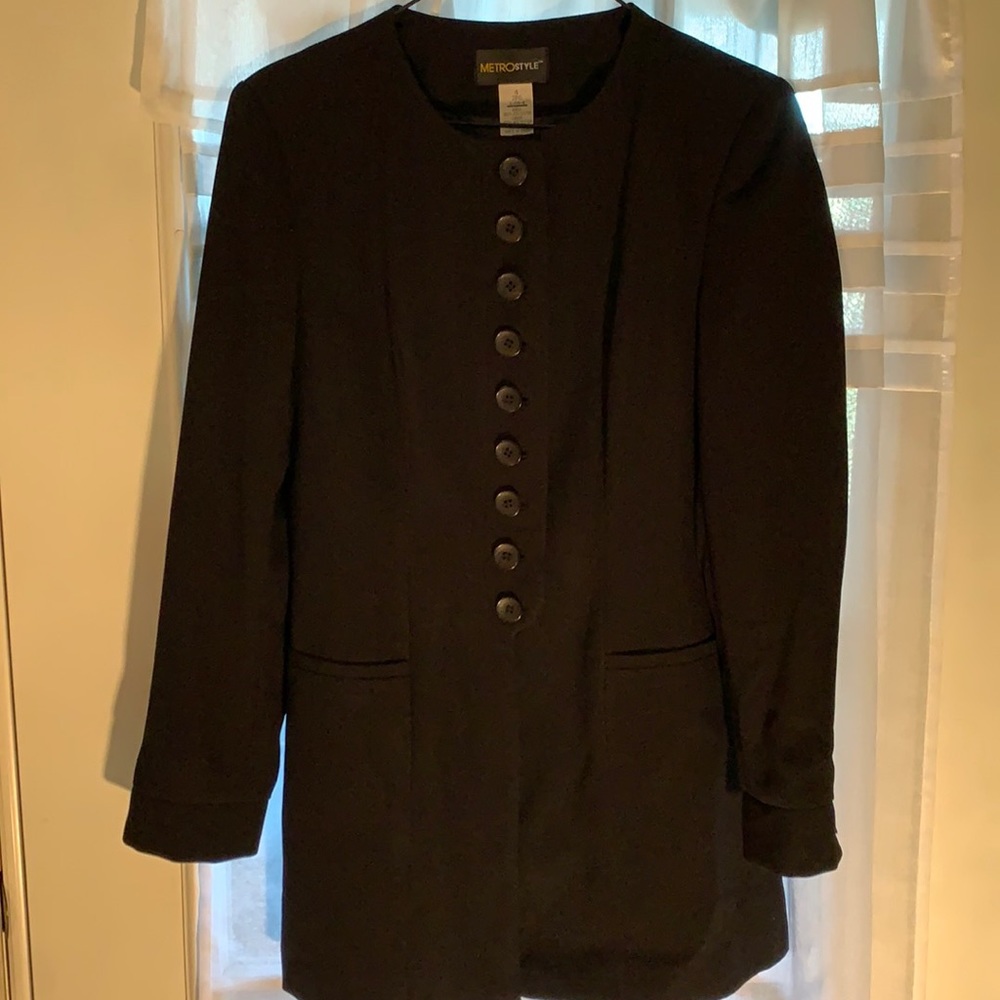 2 pc jacket /pants set. Black, Lined size 4